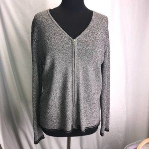 Liz Claiborne Woman's Zipper Front Cardigan Size M